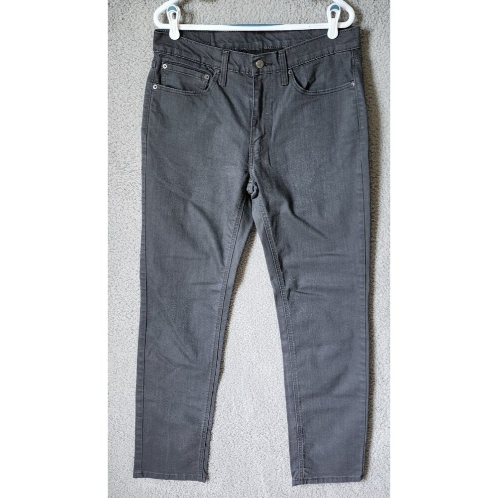 Levis 541 Gray Denim Athletic Taper Stretch Casual 5 Pocket Jeans Size 34 x 34